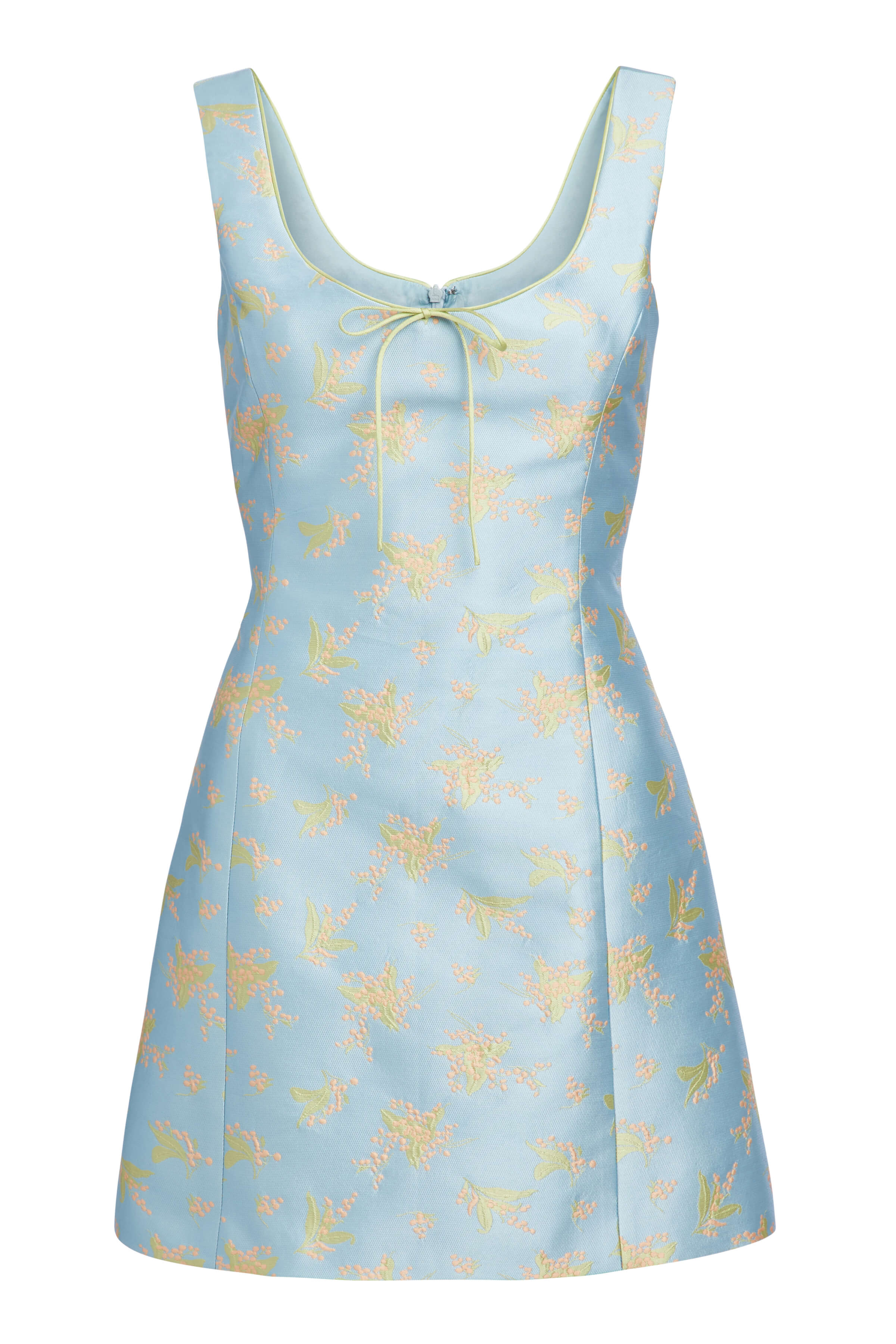 blue floral mini dress